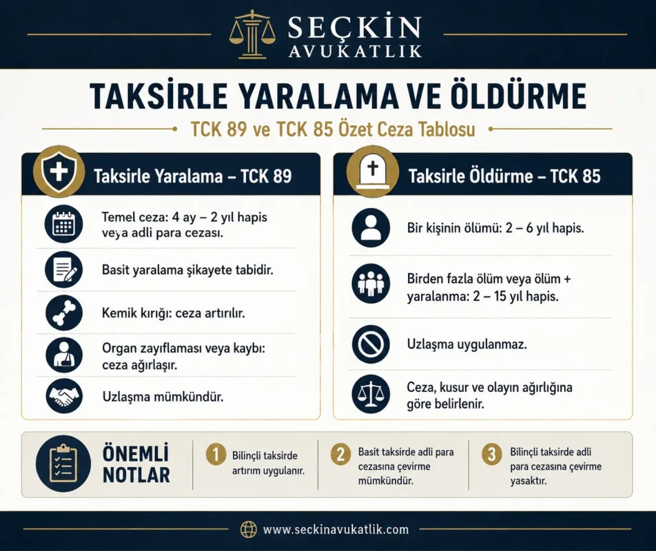 Taksirle Yaralama ve Öldürme
