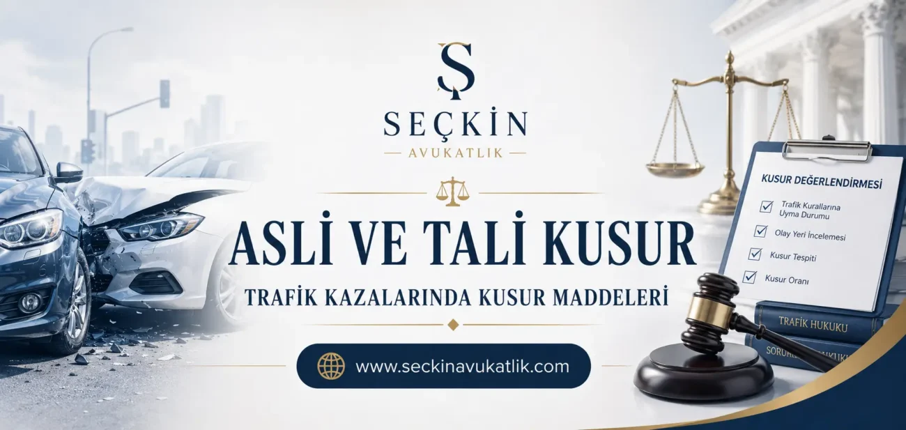 Trafik Kazalarında Asli ve Tali Kusur Maddeleri