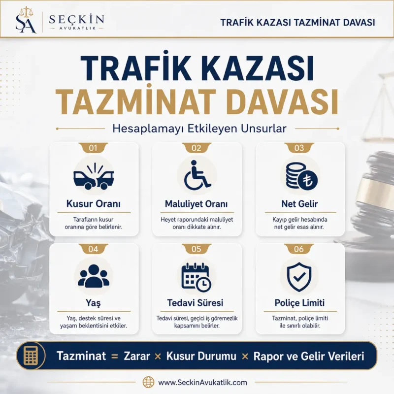 Trafik kazası tazminat miktarını etkileyen faktörler