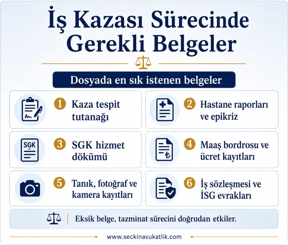 İş Kazası Sürecinde Gerekli Belgeler