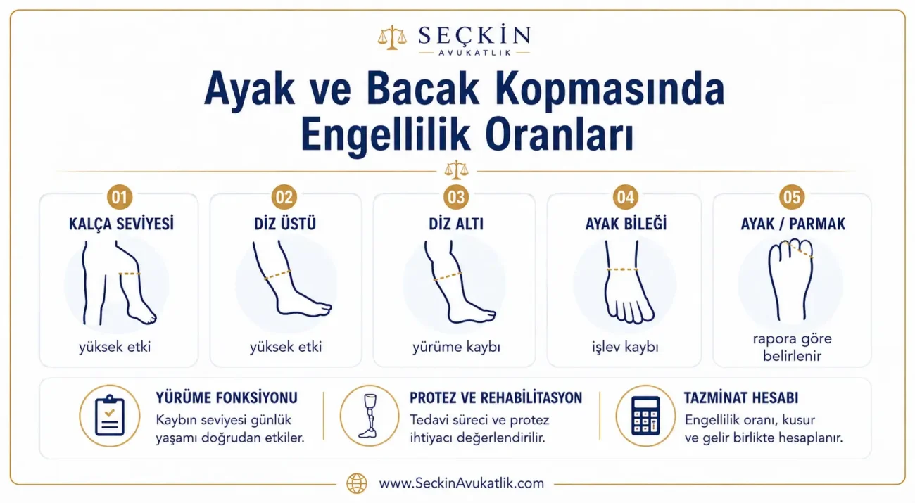 Ayak ve Bacak Kopmasında Engellilik Oranları
