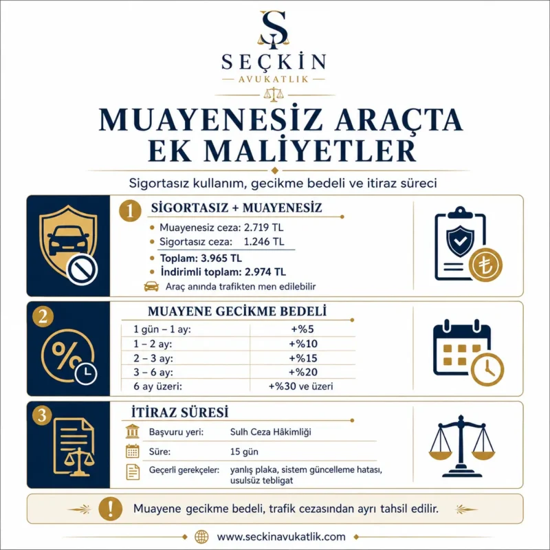 Muayenesiz Araçta Ek Maliyetler