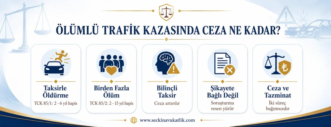 Ölümlü Trafik Kazasında Ceza Ne Kadar?