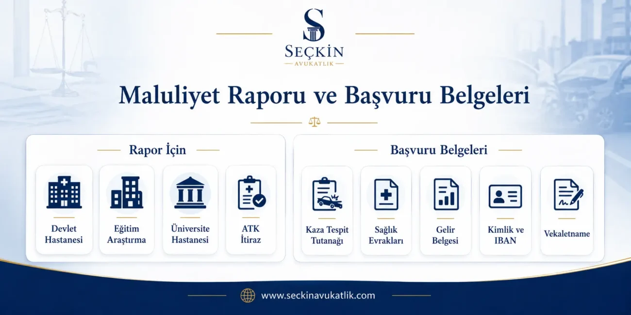 Yaralanmalı Trafik Kazası Maluliyet Raporu ve Başvuru Belgeleri
